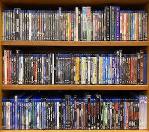 section of video disc collection